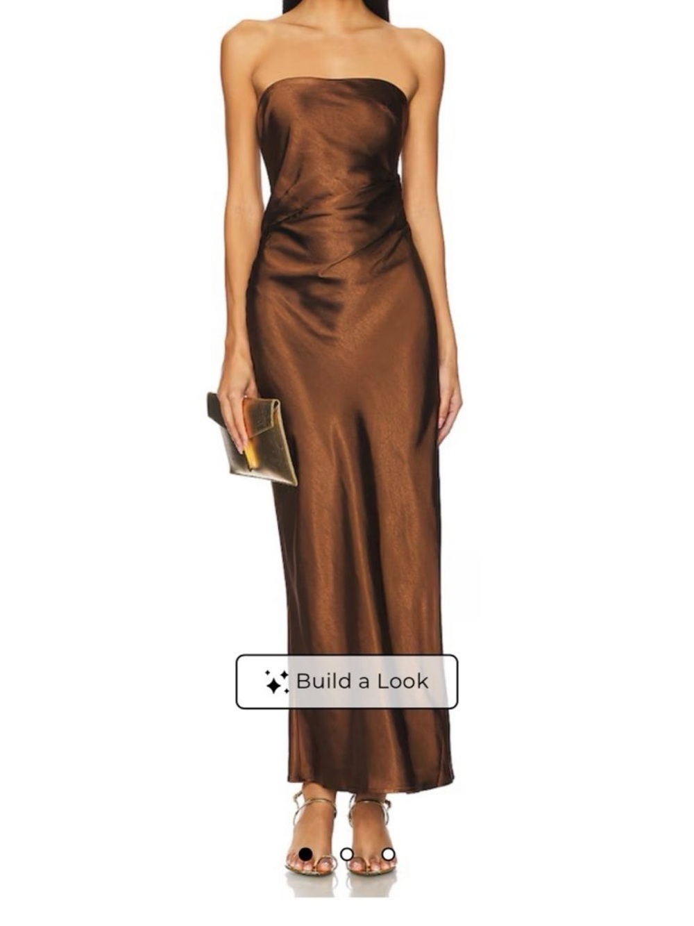x REVOLVE Kristine Dress in Chocolate - Runway the Label